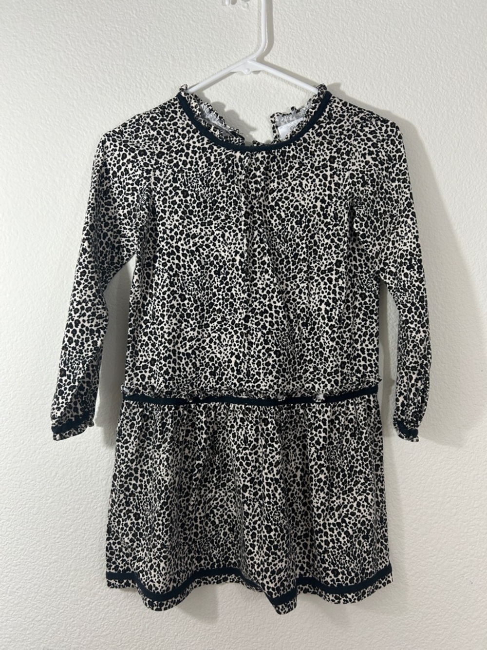 Hanna Andersson Girls' Leopard Print Long-Sleeve Dress